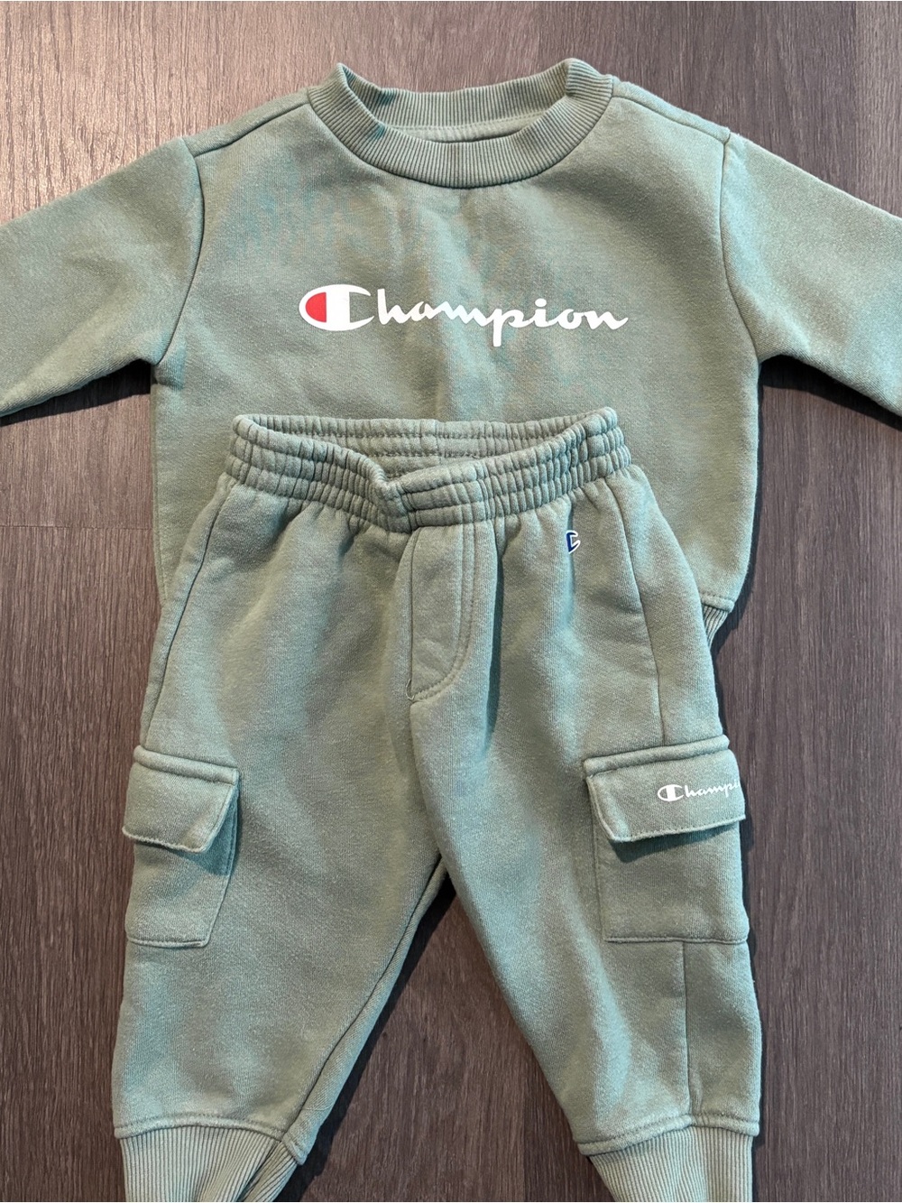 Champion Baby Fleece Crew and Joggers 2-Piece Sweatshirt and Sweatpants 12m